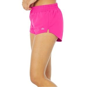 ALO Yoga Neon Pink VERY RARE COLOR Dolphin Shorts | Size Small | Like New